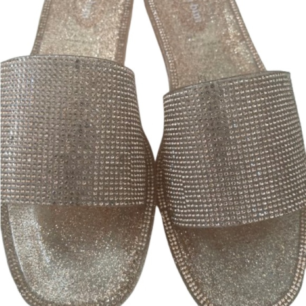 Elegant Gold Slide Sandals